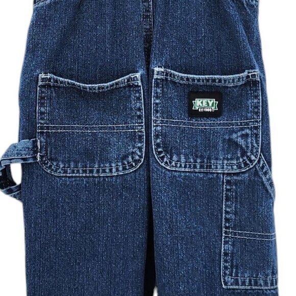 Key Apparel Imperial Denim Jean Overall Carpenter Bibs Child Toddler 2T - Picture 5 of 8